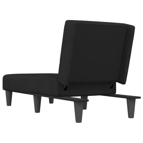 vidaXL Chaise Longue Black Velvet