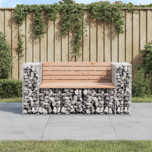 VIDAXL  Garden Bench Gabion Design 143X71X65.5 Cm Solid Wood Douglas