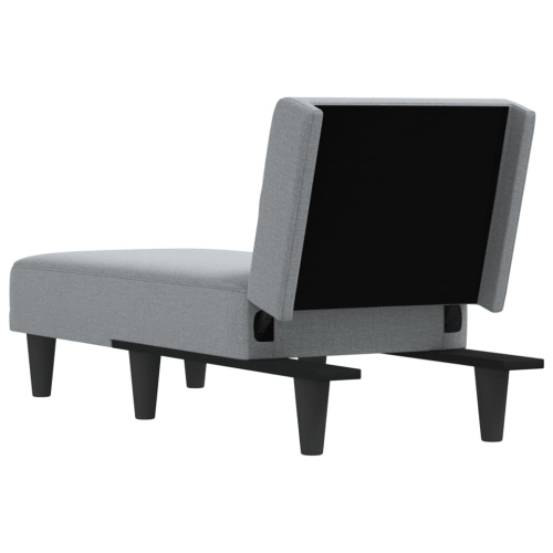 VisdaXL Chaise longue en tissu gris clair