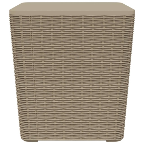 VIDAXL  Garden Table With Removable Lid Polypropylene In Light Brown