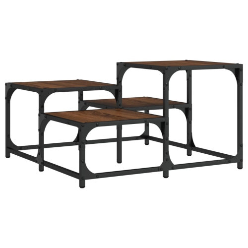 VIDAXL  Coffee Table Oak 68X68X40 Cm Engineered Wood In Brown