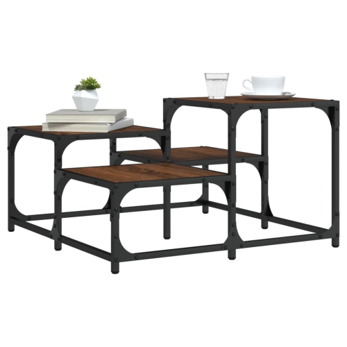 vidaXL Coffee Table Brown Oak 68x68x40 cm Engineered Wood