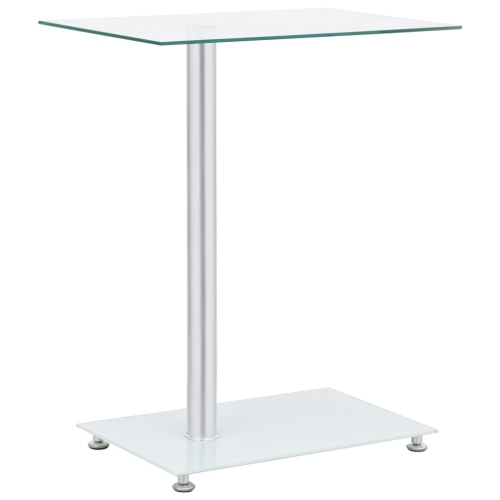 VIDAXL  U-Shaped Side Table Transparent 45X30X58 Cm Tempered Glass