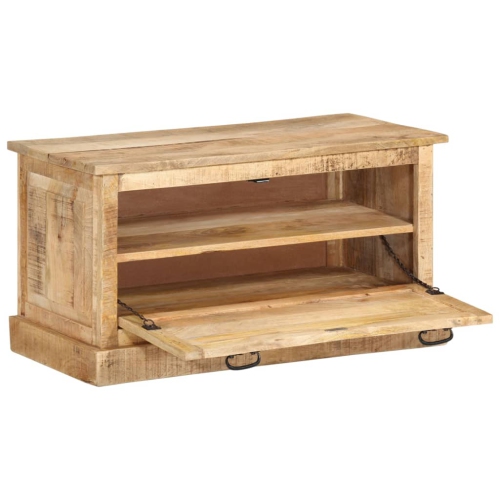 Banc de rangement pour chaussures vidaXL en bois de manguier massif de 85x40 45&nbsp;cm