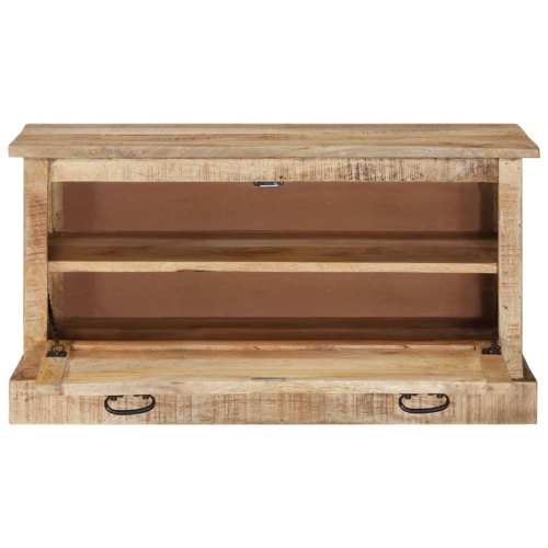 Banc de rangement pour chaussures vidaXL en bois de manguier massif de 85x40 45&nbsp;cm