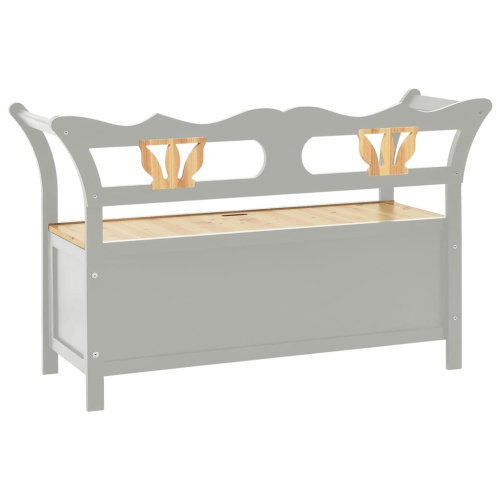 vidaXL Bench Grey 107x45x75.5 cm Solid Wood Fir