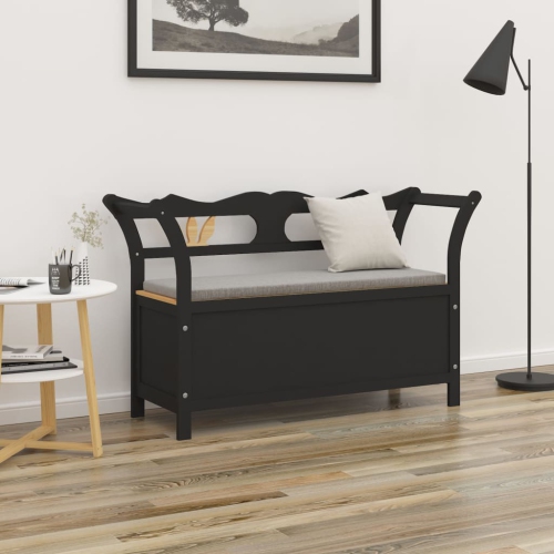 VIDAXL  Bench 107X45X75.5 Cm Solid Wood Fir In Black