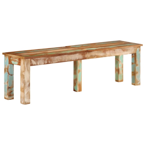 Banc vidaXL en bois recyclé massif de 160x35x46&nbsp;cm
