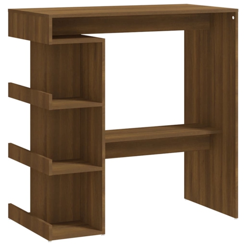 VIDAXL  Bar Table With Storage Rack Brown Oak 100X50X101.5Cm Engineered Wood