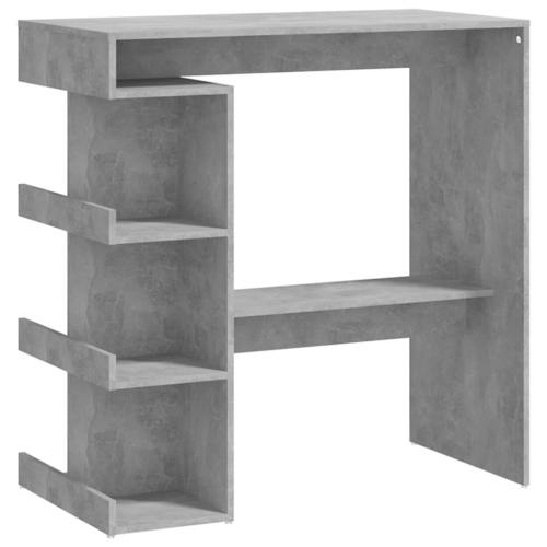 VIDAXL  Bar Table With Storage Rack Concrete Grey 100X50X101.5Cm Engineered Wood