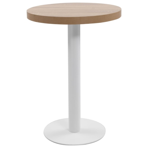 VIDAXL  Bistro Table 60 Cm Mdf In Light Brown
