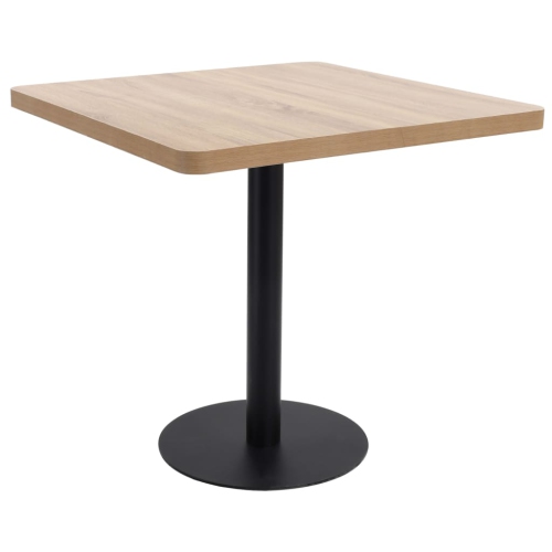 VIDAXL  Bistro Table 80X80 Cm Mdf In Light Brown