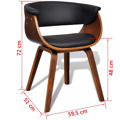 Modern Artificial Leather Wood Dining Chair