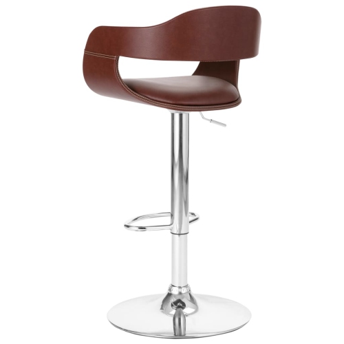 vidaXL Bar Stool Brown Faux Leather