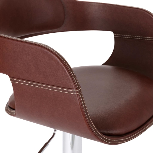 vidaXL Bar Stool Brown Faux Leather