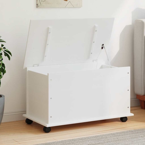 VidaXL – Coffre de rangement à roulettes, coffre de rangement avec charnière de sécurité, gamme ALTA, 28 x 7 x 17,3 po