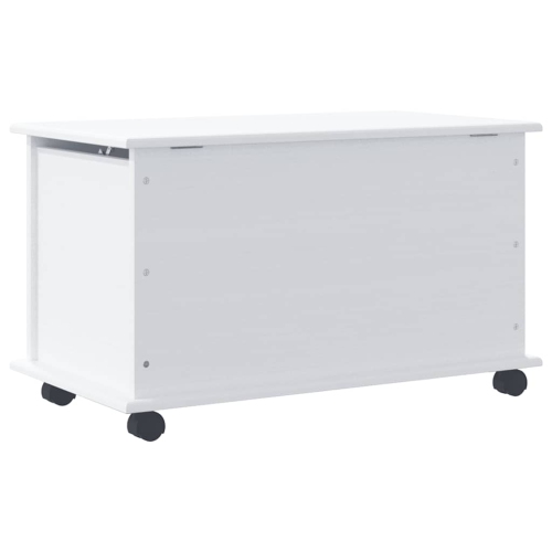 VidaXL – Coffre de rangement à roulettes, coffre de rangement avec charnière de sécurité, gamme ALTA, 28 x 7 x 17,3 po