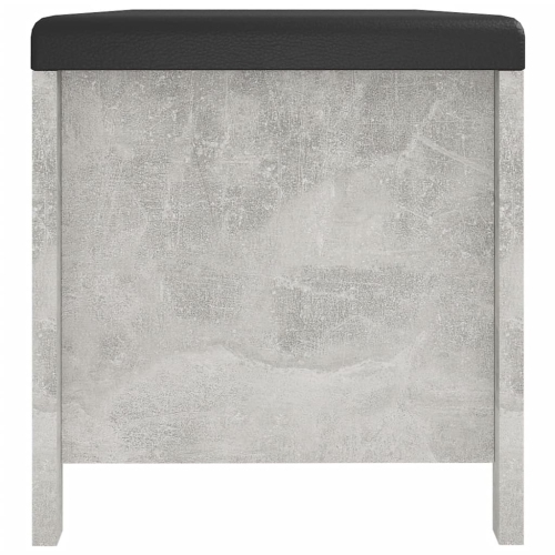 vidaXL Storage Box with Cushion Concrete Grey 105x40x45 cm