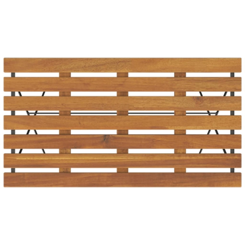 vidaXL 7 Piece Folding Bistro Set Solid Wood Acacia and Steel