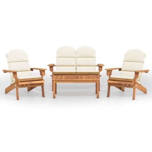 vidaXL 4 Piece Adirondack Garden Lounge Set Solid Wood Acacia