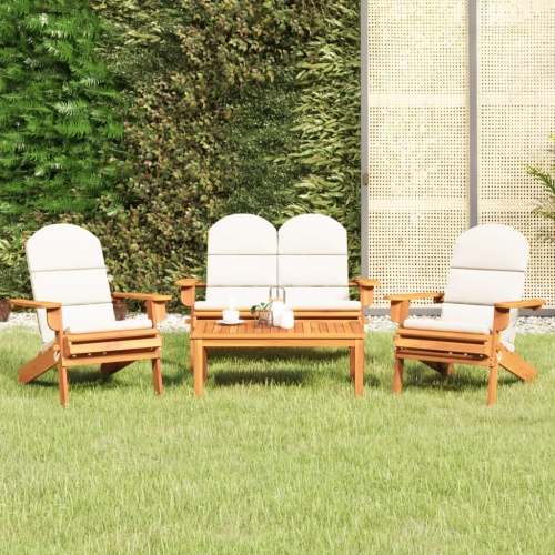 vidaXL 4 Piece Adirondack Garden Lounge Set Solid Wood Acacia