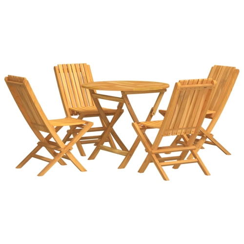 VIDAXL  5 Piece Garden Dining Set Solid Wood Teak
