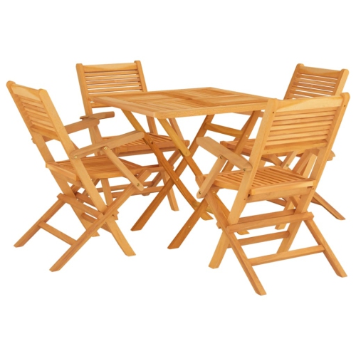 VIDAXL  5 Piece Garden Dining Set Solid Wood Teak