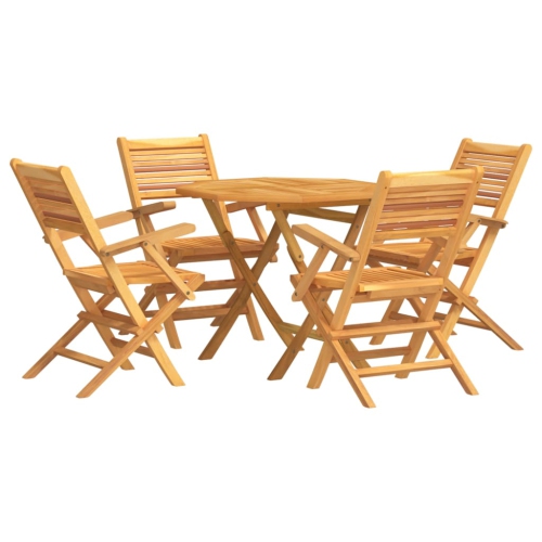 VIDAXL  5 Piece Garden Dining Set Solid Wood Teak