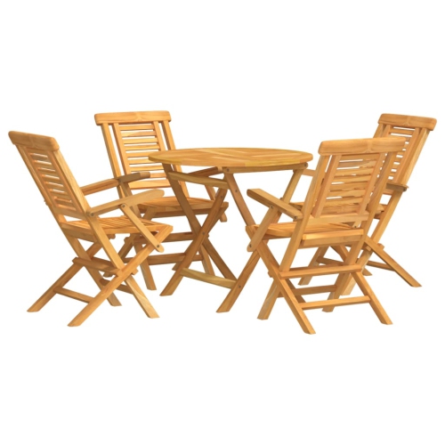 VIDAXL  5 Piece Garden Dining Set Solid Wood Teak