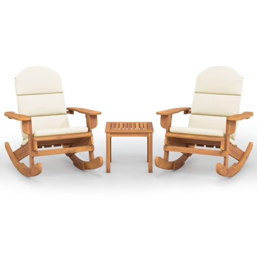 vidaXL 3 Piece Adirondack Garden Lounge Set Solid Wood Acacia