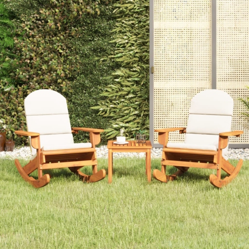 vidaXL 3 Piece Adirondack Garden Lounge Set Solid Wood Acacia