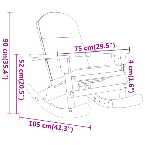 vidaXL 3 Piece Adirondack Garden Lounge Set Solid Wood Acacia
