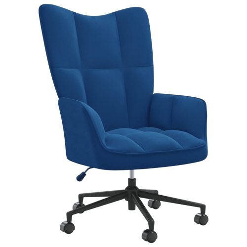 VIDAXL  Relaxing Chair Blue Velvet