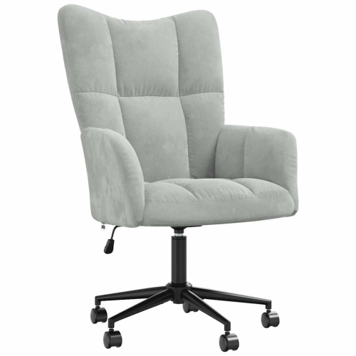 vidaXL Relaxing Chair Light Grey Velvet