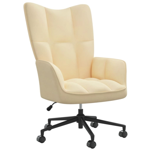 VIDAXL  Relaxing Chair Cream White Velvet