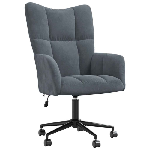 vidaXL Relaxing Chair Dark Grey Velvet