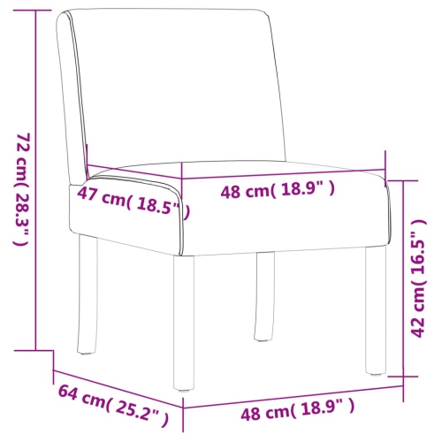 vidaXL Slipper Chair Dark Grey Fabric