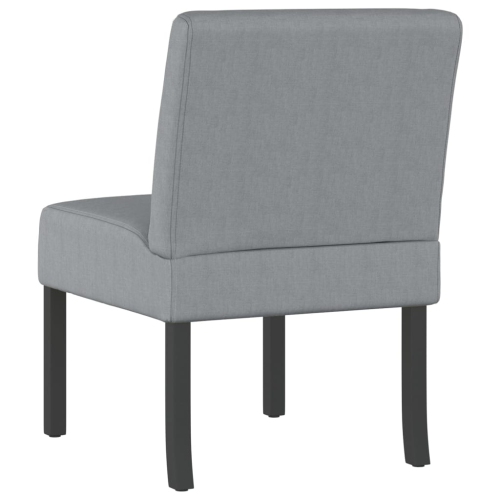 vidaXL Slipper Chair Light Grey Fabric