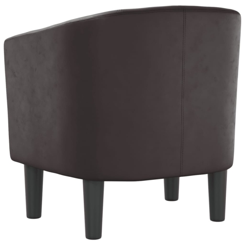 vidaXL Tub Chair Brown Faux Leather