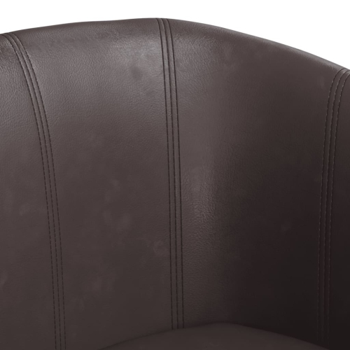 vidaXL Tub Chair Brown Faux Leather