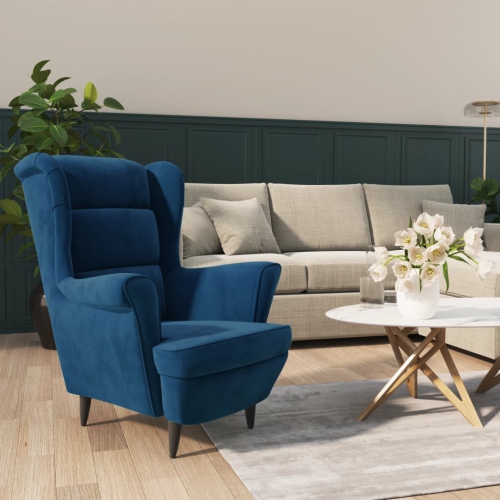 VIDAXL  Armchair Blue Velvet