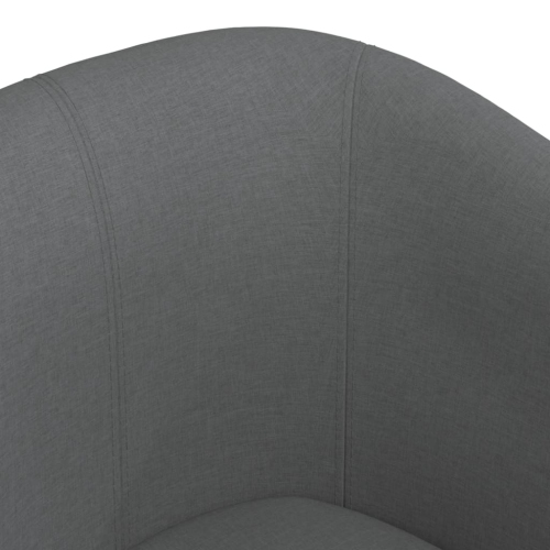 vidaXL Tub Chair with Footstool Dark Grey Fabric