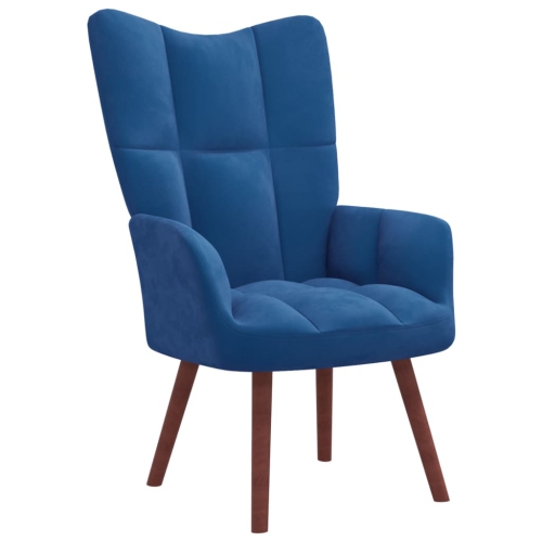 vidaXL Relaxing Chair Blue Velvet