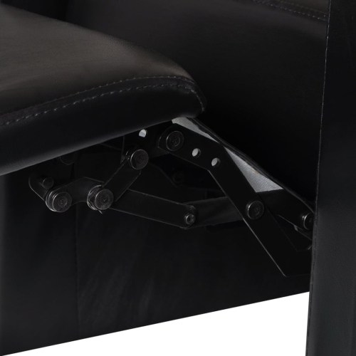 Sofa inclinable pour cinéma maison à 2 places en similicuir noir de vidaXL