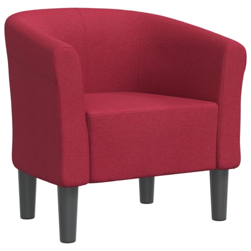 vidaXL Tub Chair Wine Red Fabric