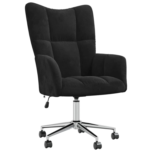 Fauteuil de détente en velours noir vidaXL