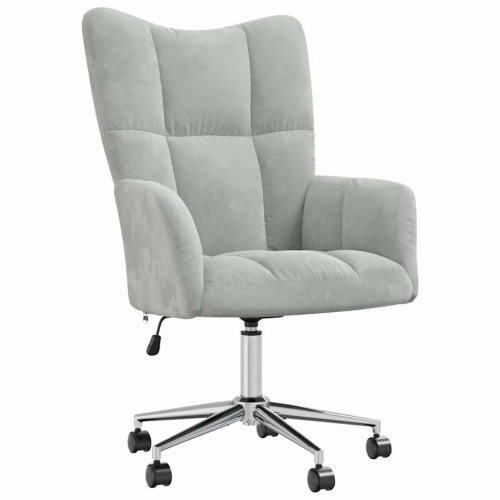 Fauteuil de détente en velours gris clair vidaXL