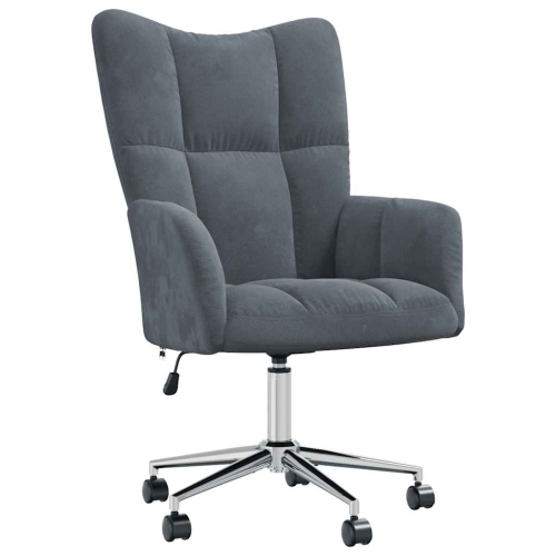 Fauteuil de détente en velours gris foncé vidaXL