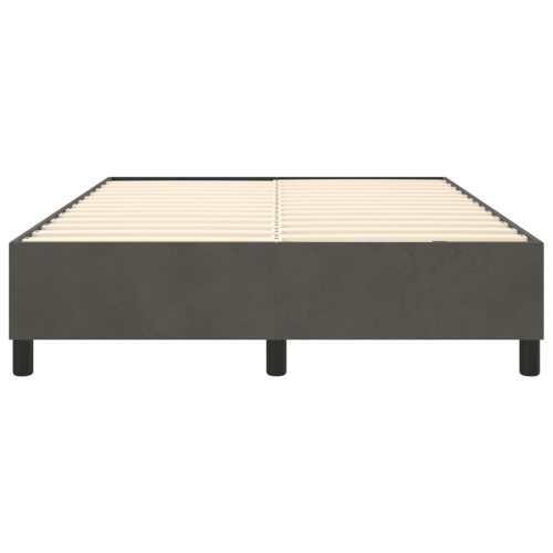 vidaXL Box Spring Bed Frame Dark Grey Velvet