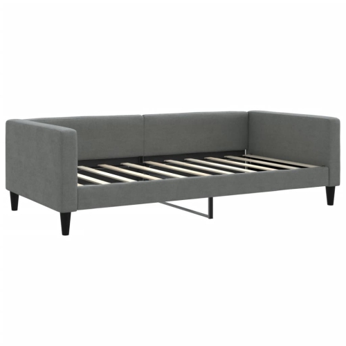 vidaXL Day Bed without Mattress Dark Grey 100x190 cm Fabric